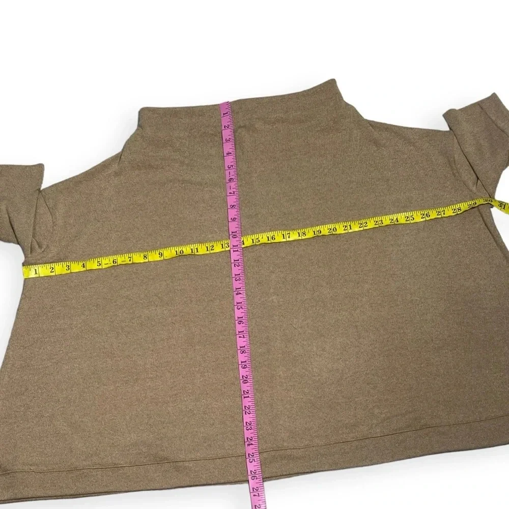 Umgee camel tan slouchy oversized knit pull over size M - Picture 4 of 6